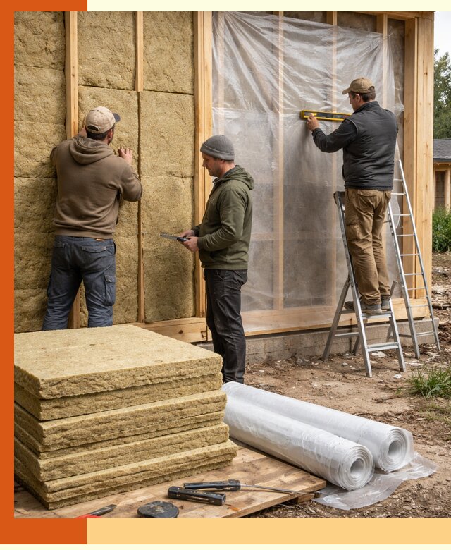 Утепление каркасного дома в Крымске под ключ с гарантией качества