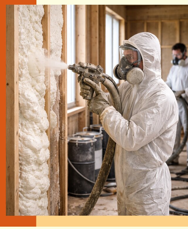 Утепление каркасного дома пенополиуретаном в Крымске