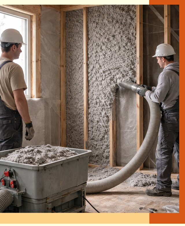 Утепление каркасного дома эковатой в Крымске от 1865 руб. | ТепломастерКрм