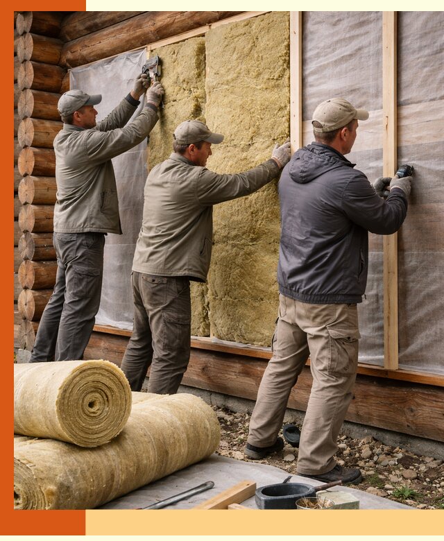 Утепление деревянного дома в Крымске эффективными технологиями