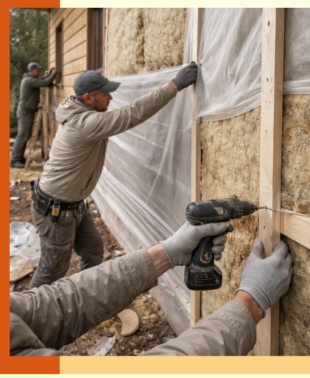 Утепление дома из бруса в Крымске качественно и долговечно