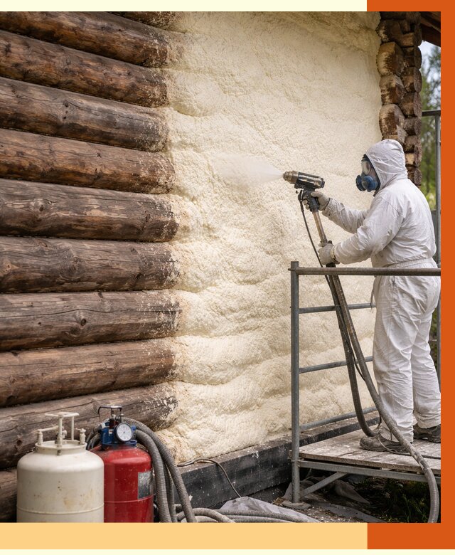 Утепление бревенчатого дома ППУ в Крымске под ключ от 6477 руб. | ТепломастерКрм