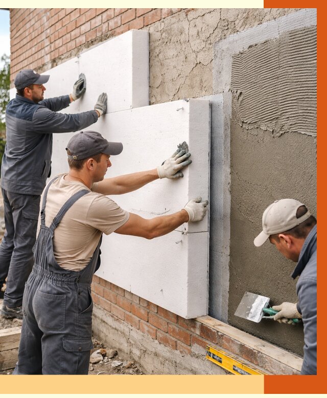 Утепление кирпичного дома в Крымске от 4352 руб. под ключ | ТепломастерКрм