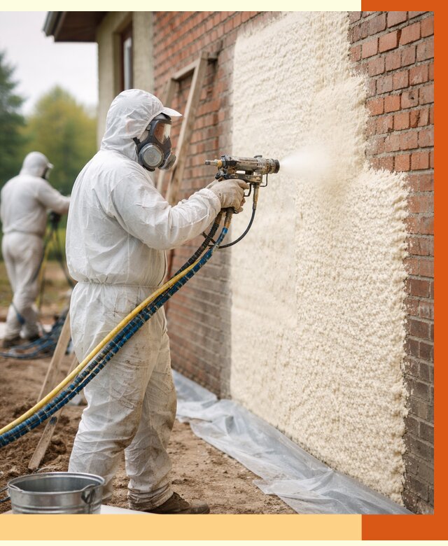 Утепление кирпичного дома ППУ в Крымске под ключ от 6736 руб. | ТепломастерКрм