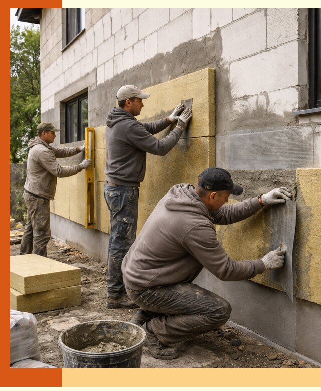 Утепление дома из газобетона в Крымске качественно и долговечно