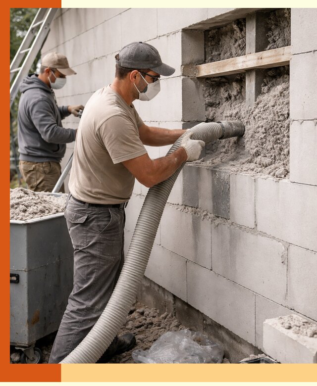 Утепление дома из газобетона эковатой в Крымске