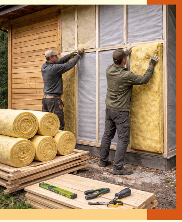 Утепление бани снаружи в Крымске от 88086 руб. под ключ | ТепломастерКрм