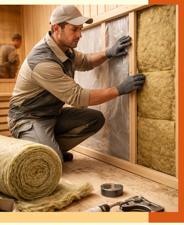 Утепление сауны изнутри в Крымске от 6736 руб. за м2 | ППУ, под ключ — ТепломастерКрм