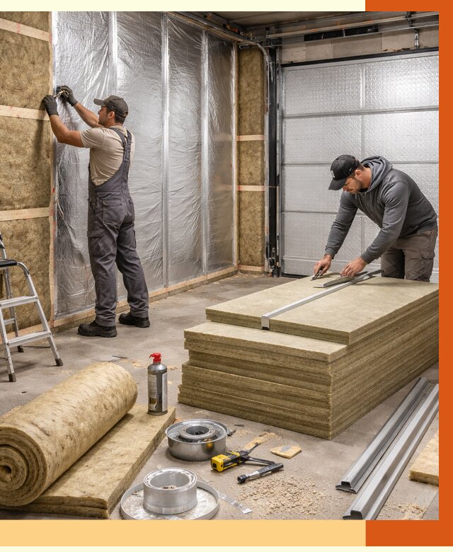 Утепление гаража в Крымске от 4663 руб/м2 — комплексное утепление ворот и стен | ТепломастерКрм