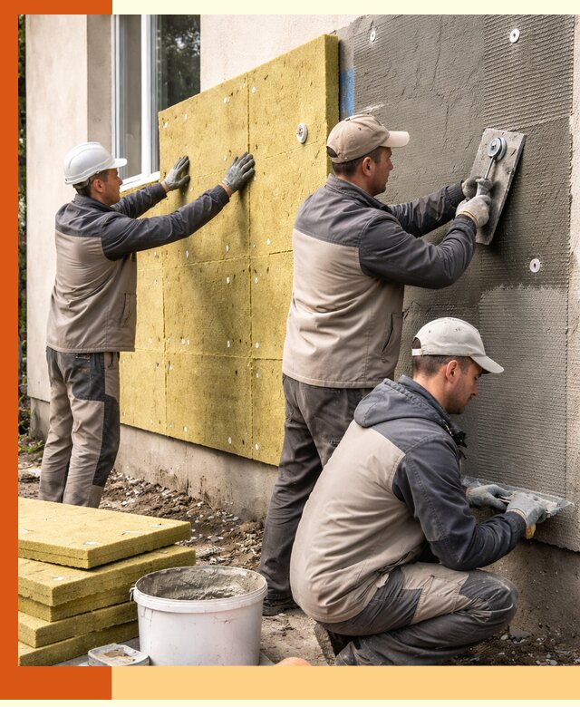 Утепление фасада под штукатурку в Крымске — энергоэффективная технология