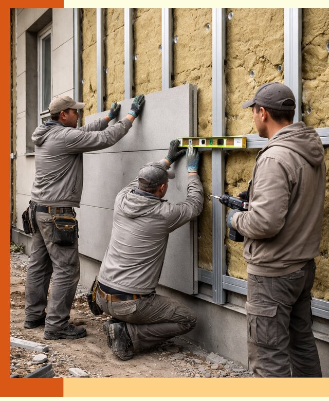 Утепление вентилируемого фасада под ключ в Крымске