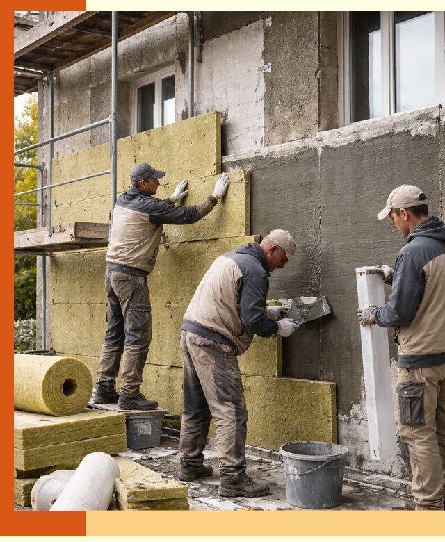 Утепление фасада зданий и домов в Крымске