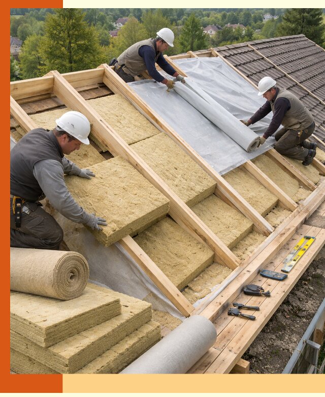 Утепление скатной крыши в Крымске качественно и надёжно