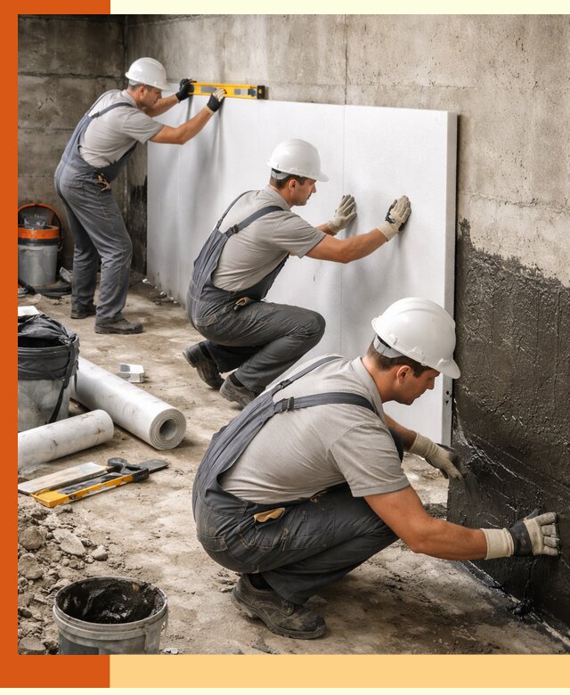 Утепление фундамента изнутри профессионально в Крымске