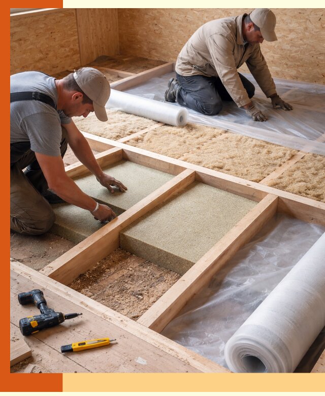 Профессиональное утепление деревянного пола в Крымске