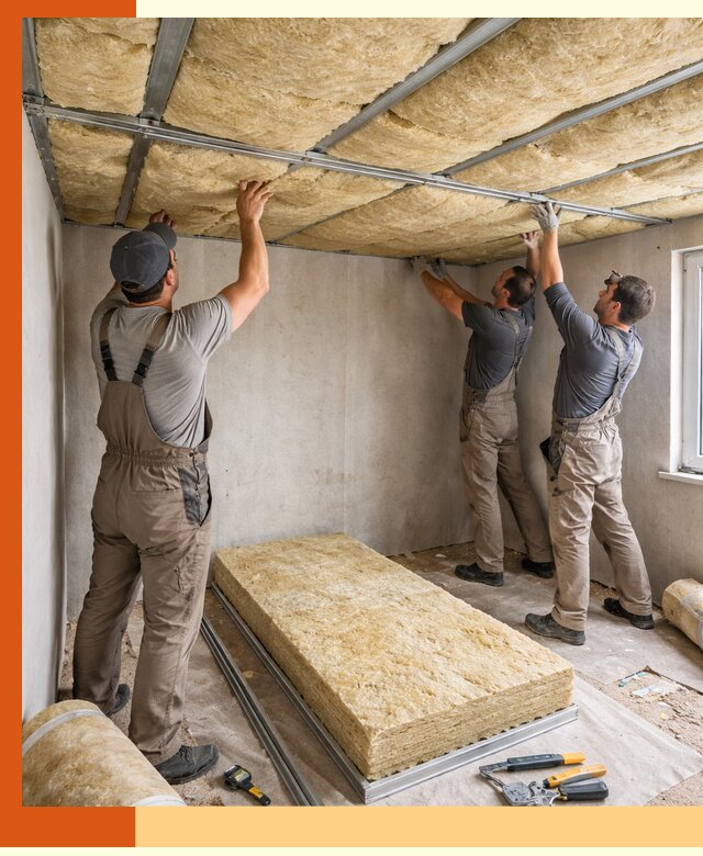 Утепление потолка в Крымске — тепло и без сквозняков