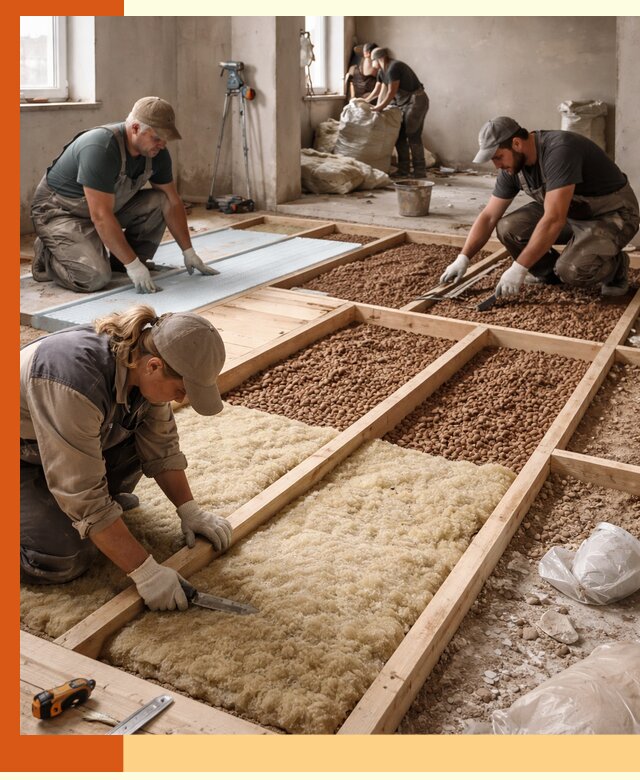 Утепление перекрытий жилых и промышленных зданий в Крымске