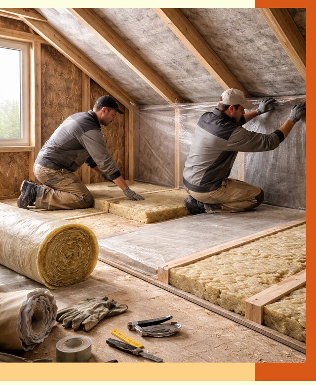 Утепление чердака в Крымске от 7772 руб/м² — теплоизоляция и комплексное утепление под ключ | ТепломастерКрм