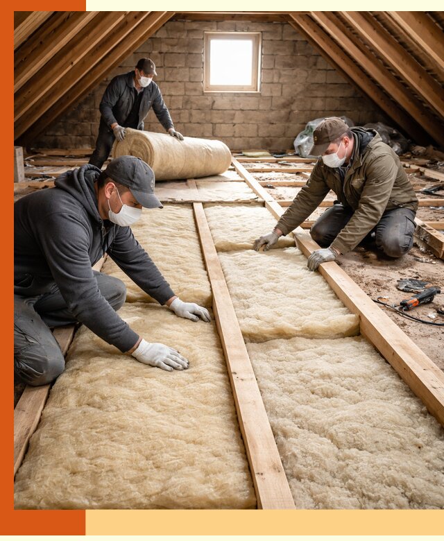 Утепление чердака в Крымске — профессиональная теплоизоляция кровли