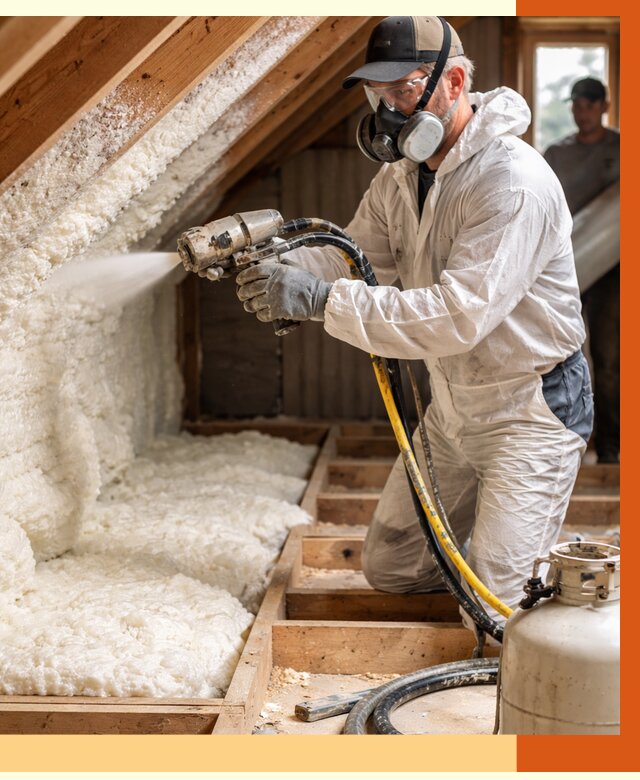 Утепление чердака ППУ в Крымске от 8933 руб./м2 — услуга под ключ | ТепломастерКрм