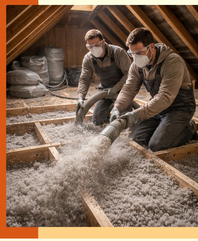 Утепление чердака эковатой в Крымске — быстро и надёжно