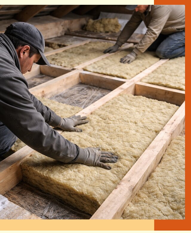 Утепление чердака минватой в Крымске от 3627 руб/м2 под ключ | ТепломастерКрм