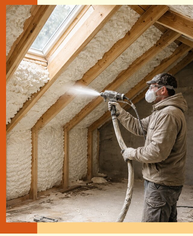 Утепление мансарды ППУ в Крымске быстро и надежно