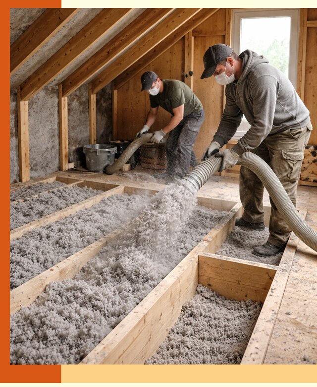 Утепление мансарды эковатой в Крымске с гарантией качества