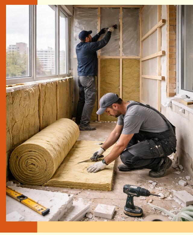 Утепление балкона под ключ в Крымске качественно и быстро