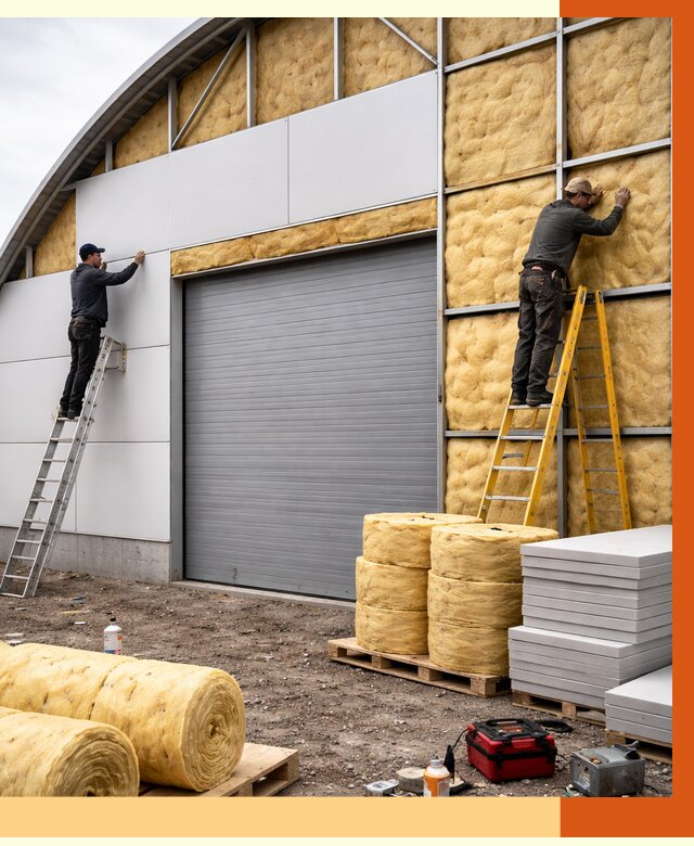 Утепление ангара пенополиуретаном в Крымске от 7461 руб./м² — комплекс от ТепломастерКрм