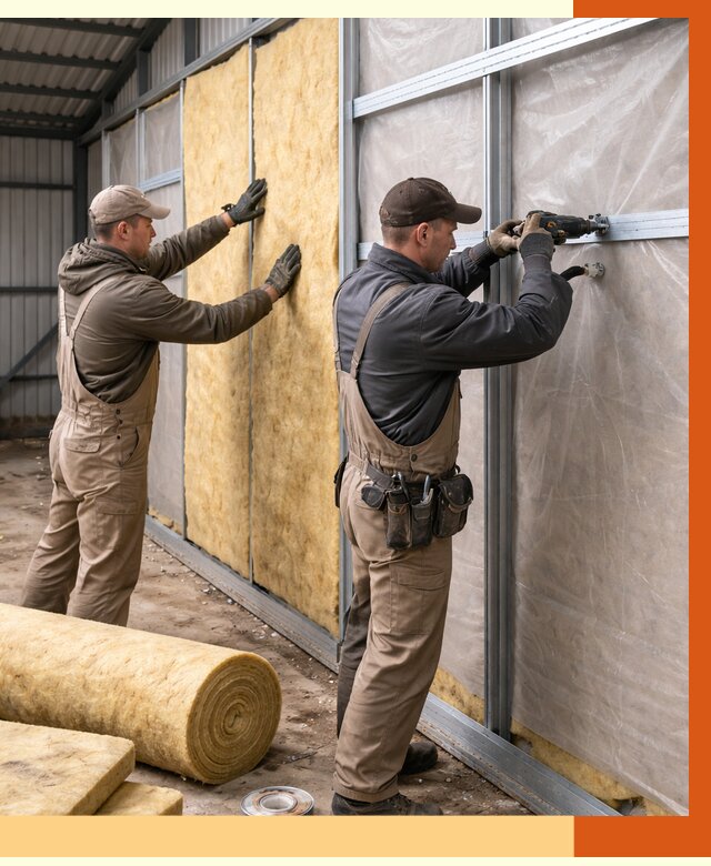 Утепление металлического ангара в Крымске от 4922 руб/м2 — услуги под ключ | ТепломастерКрм