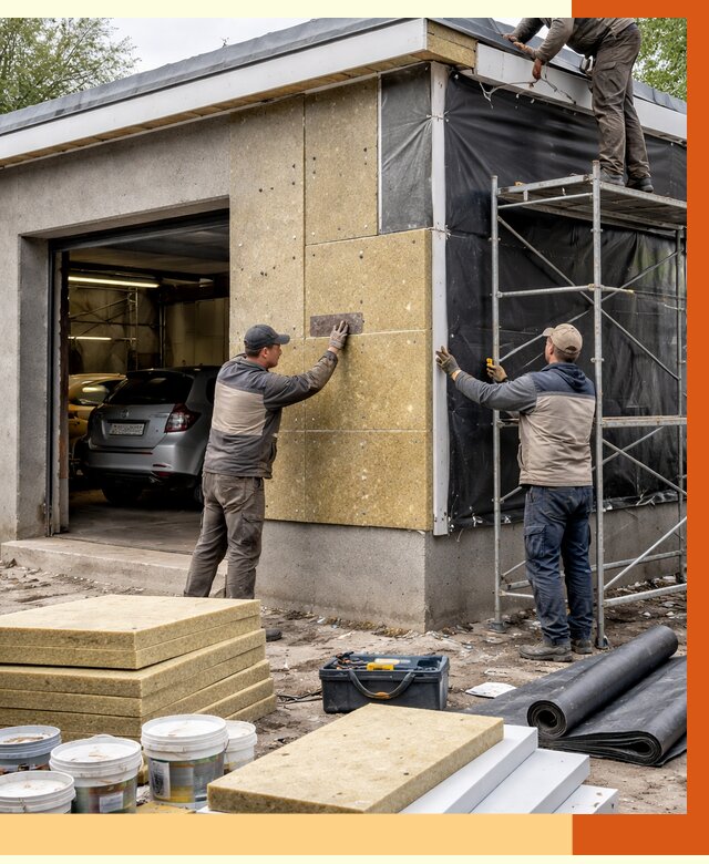 Утепление автосервиса в Крымске ппу, пеноизоляция, от 15026 руб/м2 — ТепломастерКрм