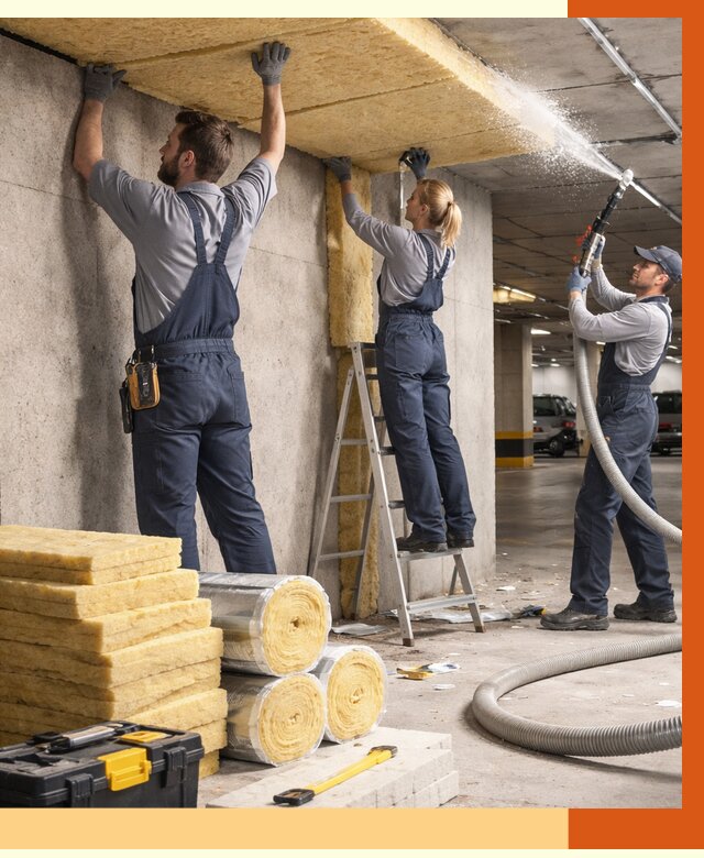 Утепление паркинга в Крымске от 7047 руб./м2 — работы под ключ | ТепломастерКрм