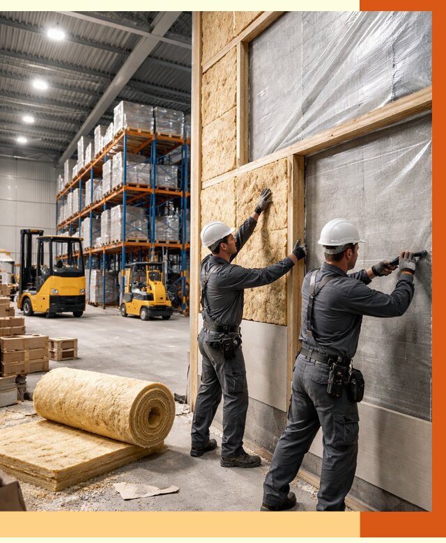 Утепление склада с техникой в Крымске от 4352 руб./м2 — комплексно под ключ | ТепломастерКрм