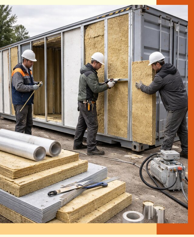 Утепление морского контейнера в Крымске от 3886 руб. под ключ | ТепломастерКрм