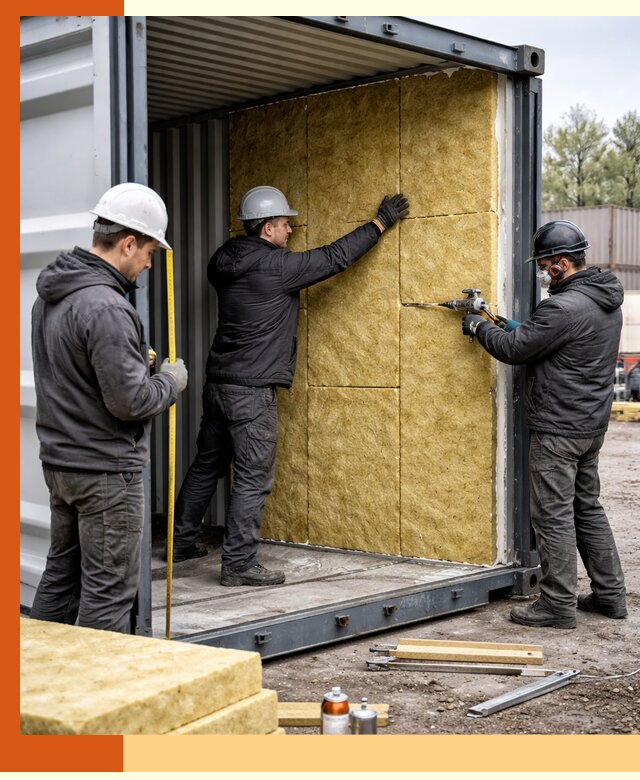 Утепление морского контейнера в Крымске: надежная теплоизоляция и защита