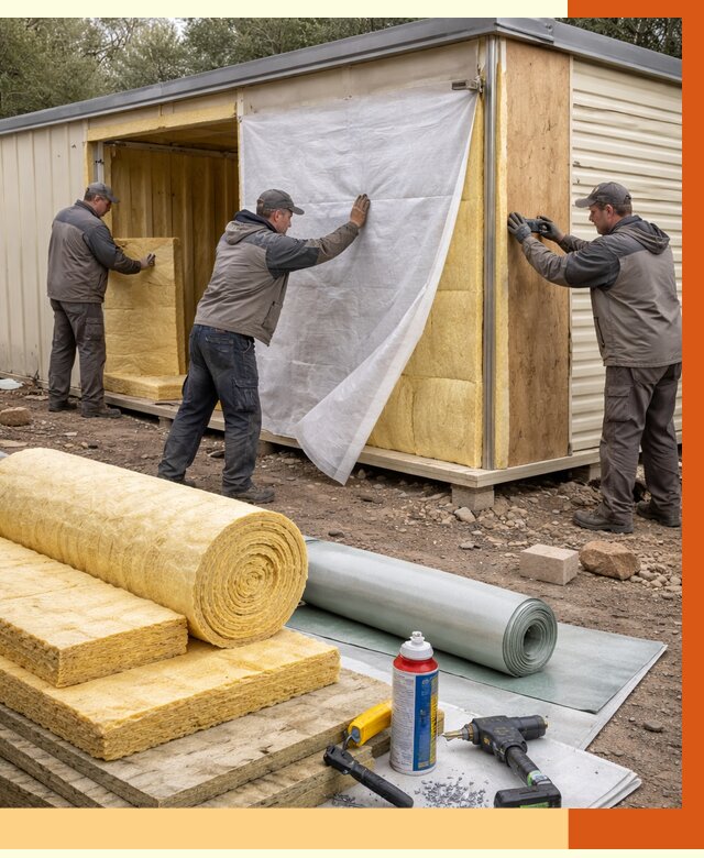 Утепление строительной бытовки в Крымске от 12954 руб. под ключ | ТепломастерКрм