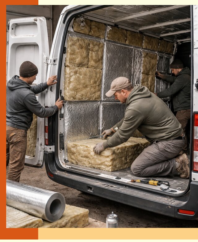 Утепление фургона в Крымске: профессиональная теплоизоляция и шумоизоляция