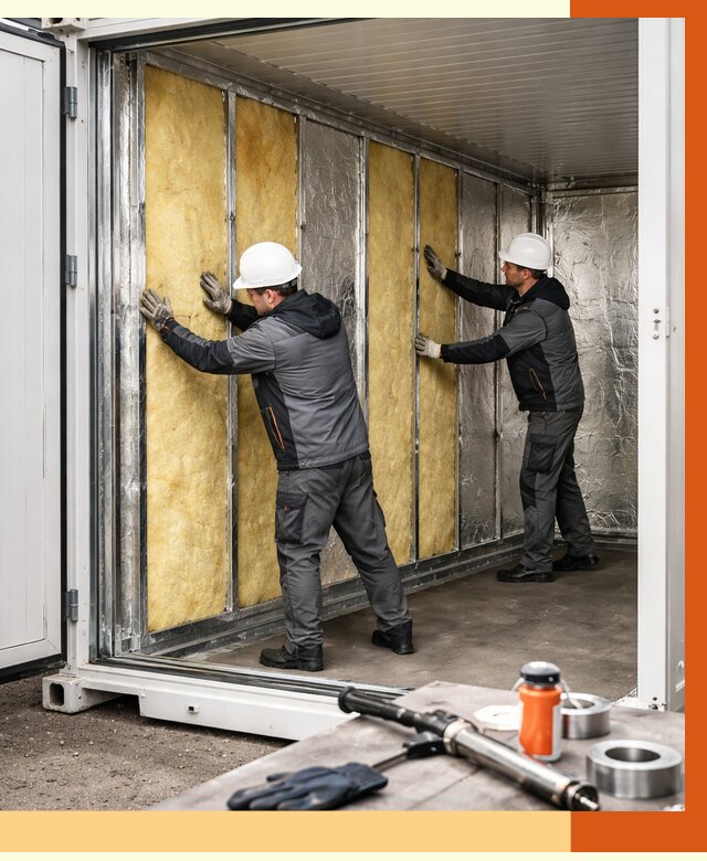 Утепление рефрижераторного контейнера в Крымске от 46634 руб./м² | ТепломастерКрм