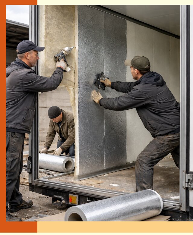 Утепление холодильного кузова в Крымске — монтаж и теплоизоляция