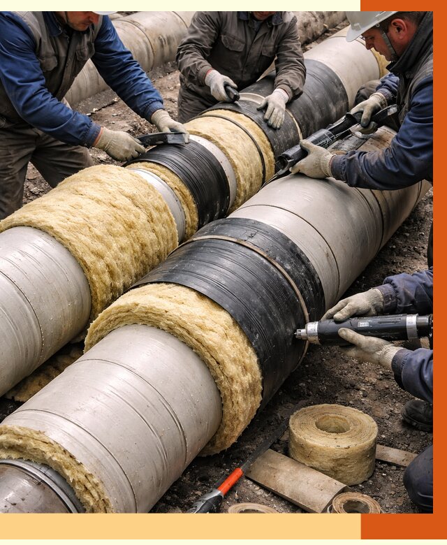 Утепление трубопровода в Крымске под ключ от 1917 руб. — надежно и выгодно | ТепломастерКрм