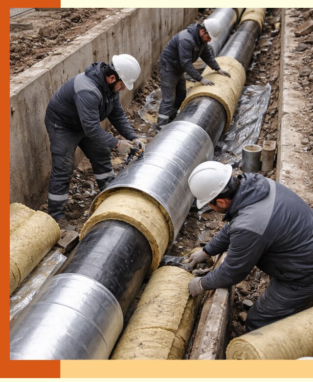Утепление теплотрассы в Крымске: утеплительные работы и материалы