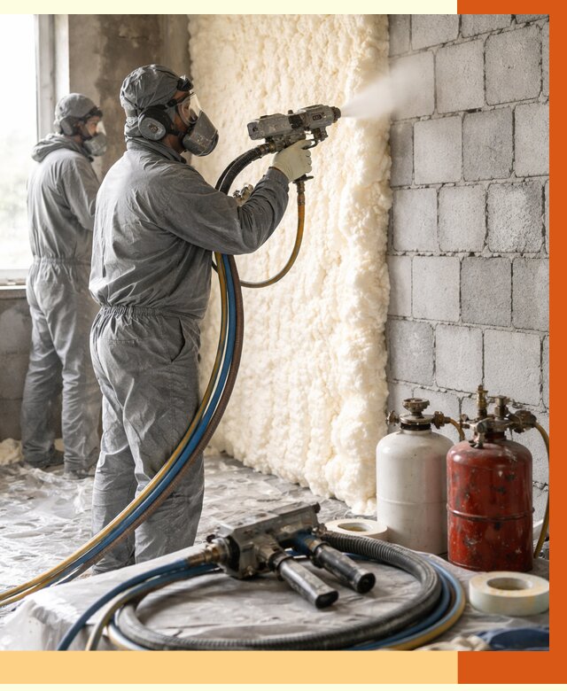 Утепление блочной стены ППУ в Крымске от 4404 руб./м² — ТепломастерКрм