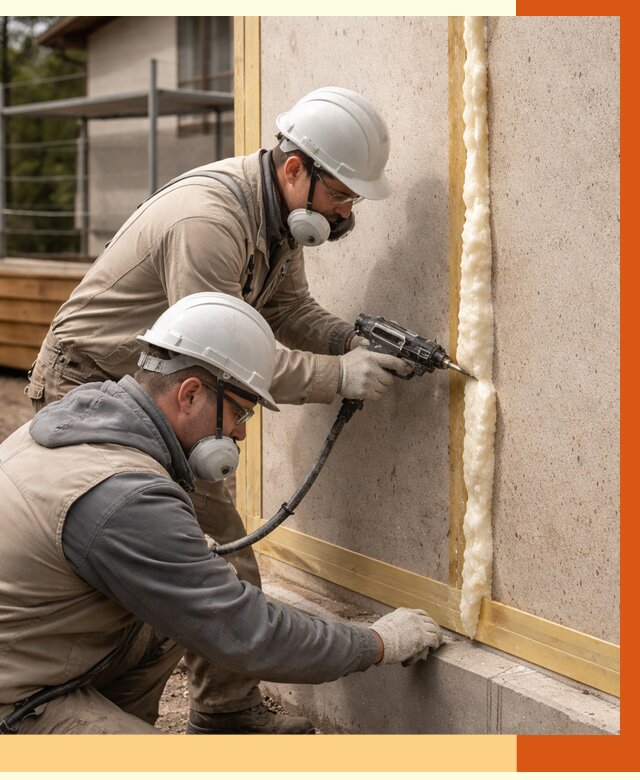 Утепление сип панелей ППУ в Крымске от 4974 руб. под ключ | ТепломастерКрм