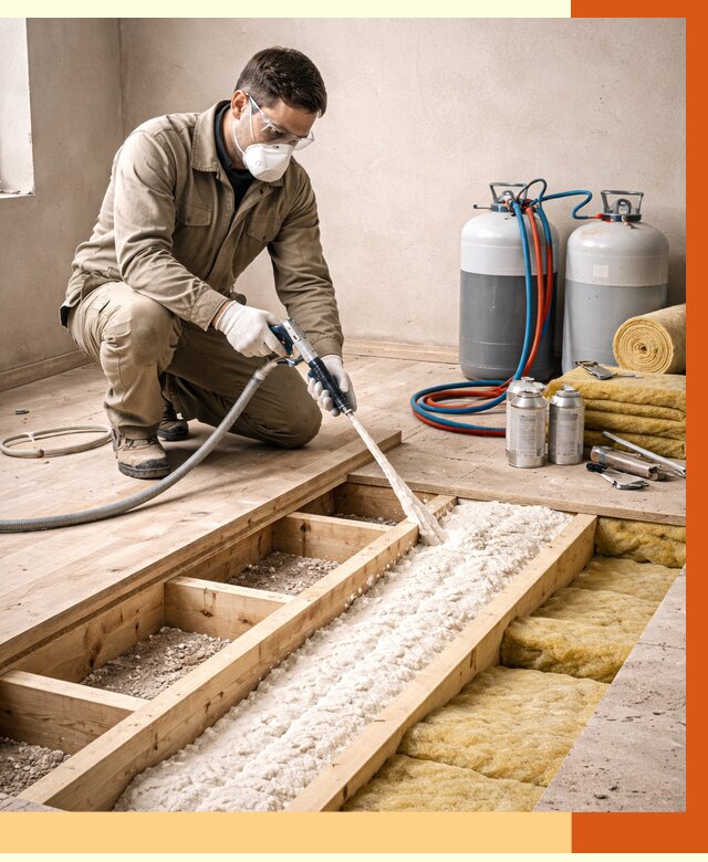 Заполнение полостей межэтажного перекрытия в Крымске от 4352 руб. | ТепломастерКрм