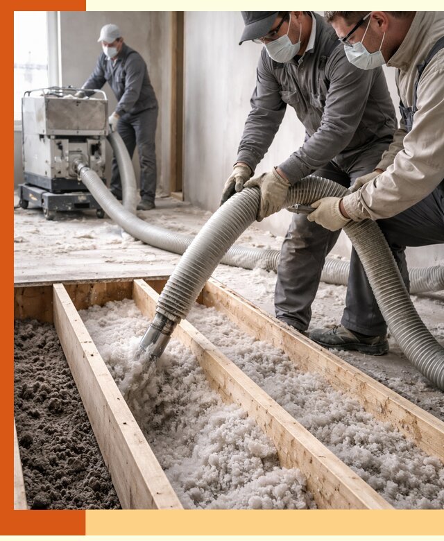 Заполнение полостей межэтажного перекрытия в Крымске эффективно и герметично