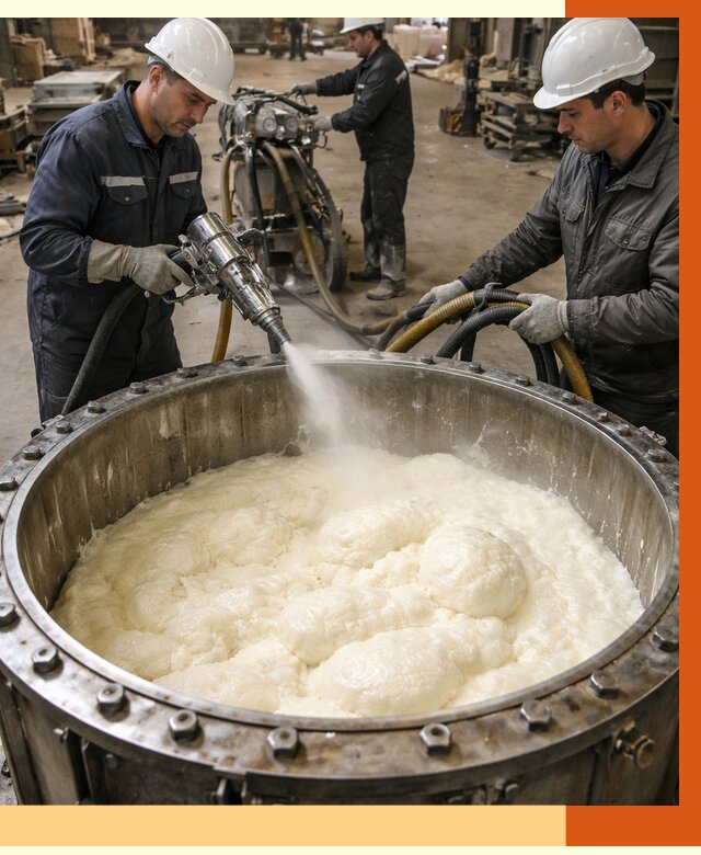 Заливка ППУ в емкости в Крымске от 7513 руб. — утепление емкости под ключ | ТепломастерКрм