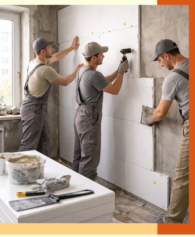 Утепление пенопластом домов и стен в Крымске от 1917 руб. — ТепломастерКрм