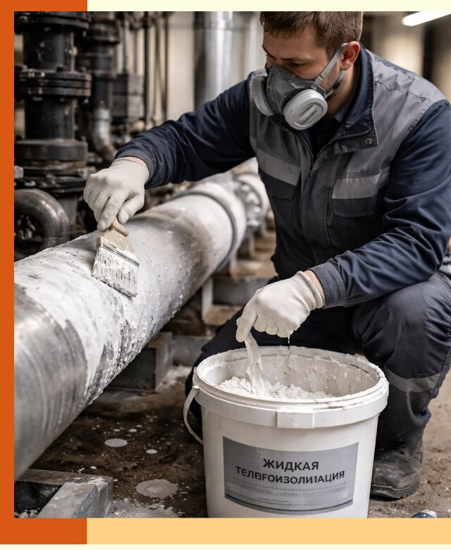 Утепление оборудования жидкой теплоизоляцией в Крымске
