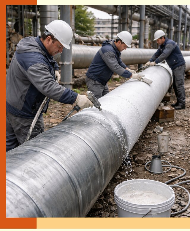 Утепление теплотрассы жидкой теплоизоляцией в Крымске